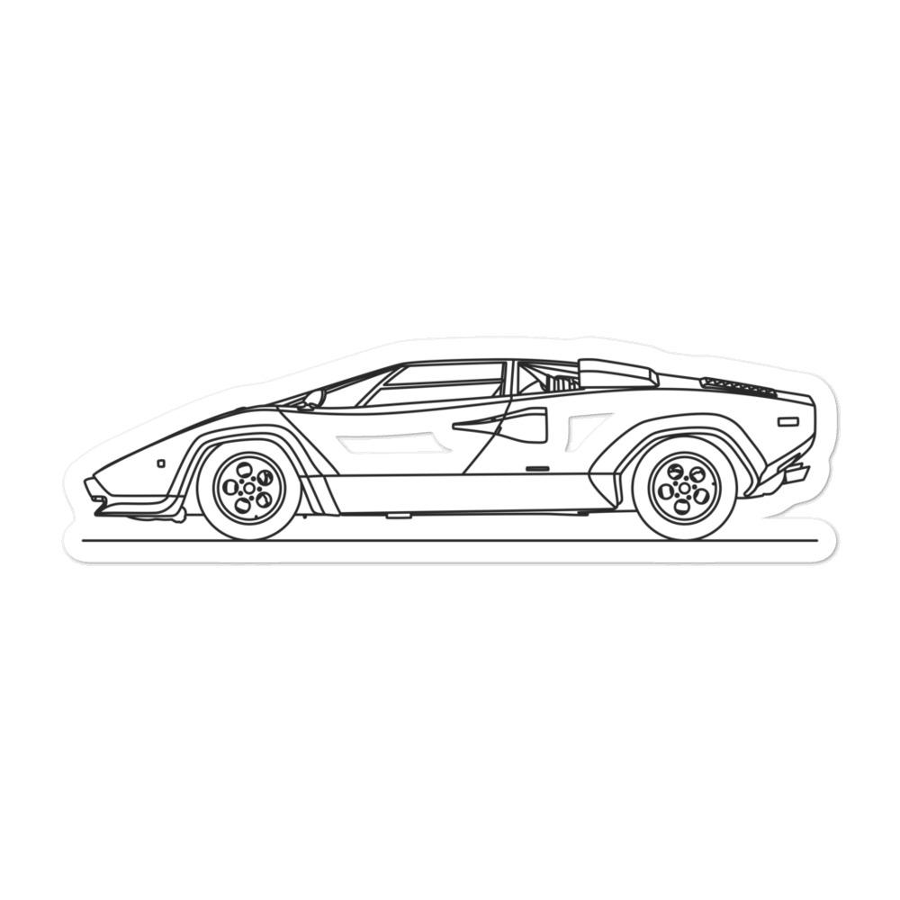 Lamborghini Countach Silhouette sticker on wall