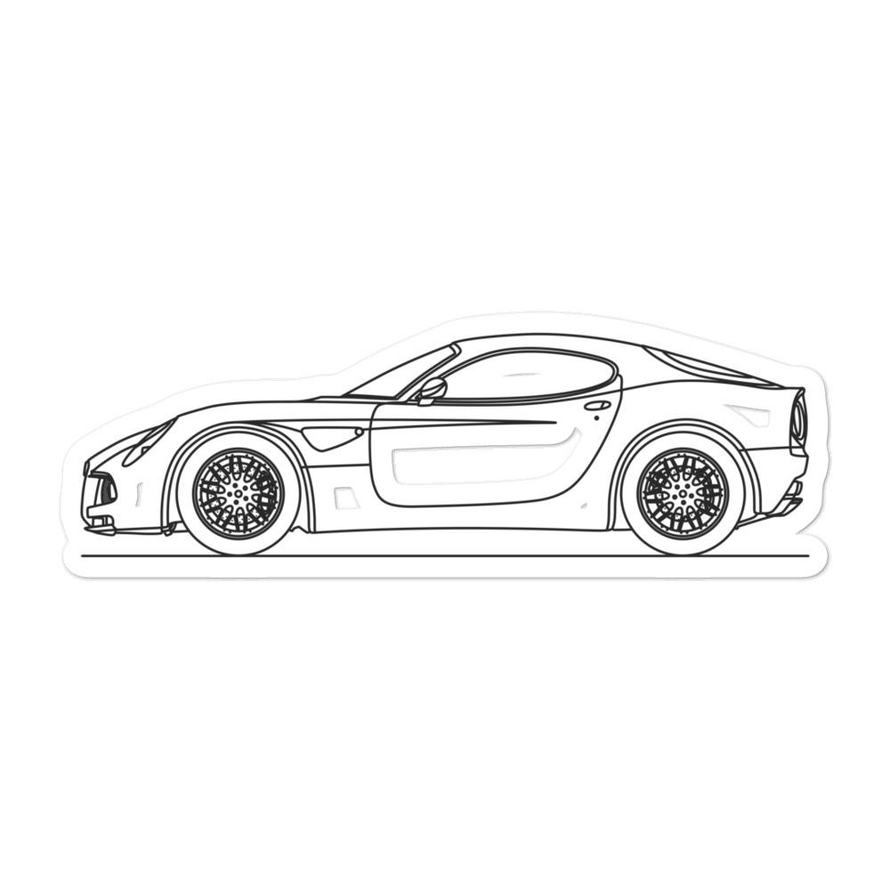 Alfa Romeo 8C Silhouette sticker on a wall