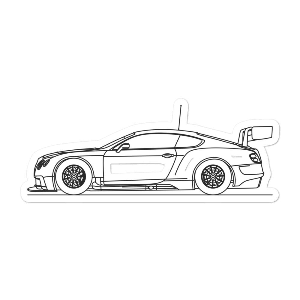 Bentley Continental GT3 Silhouette sticker on display