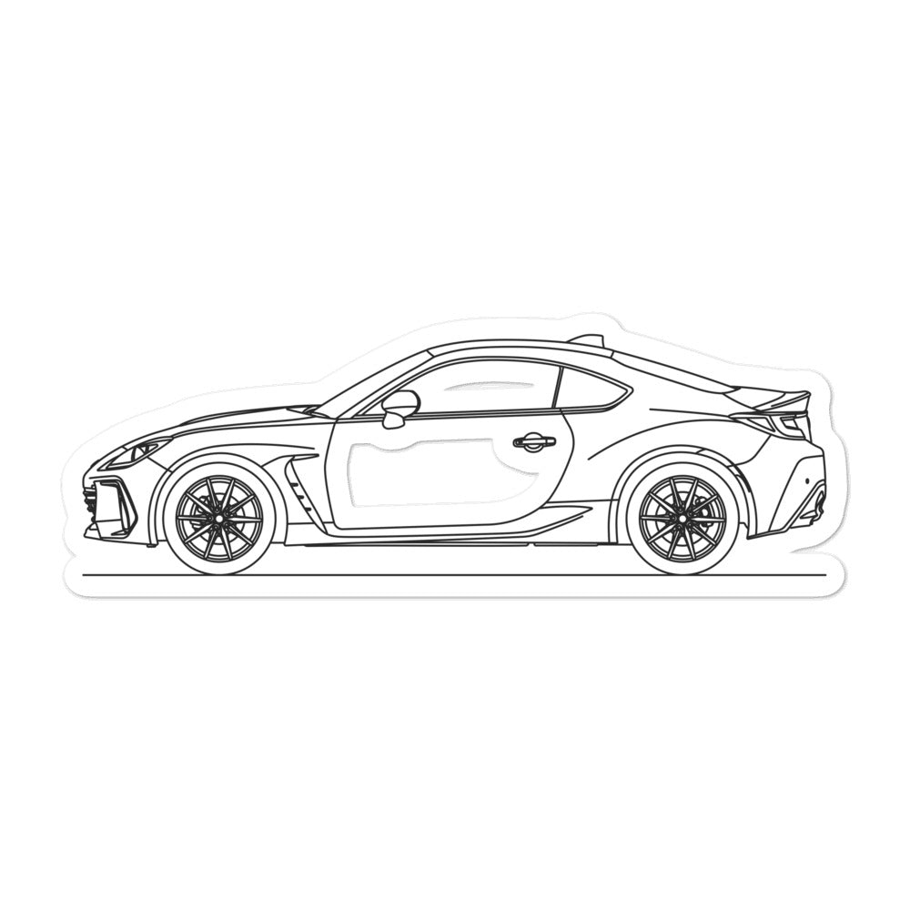 Subaru BRZ 2nd Gen Outline sticker design