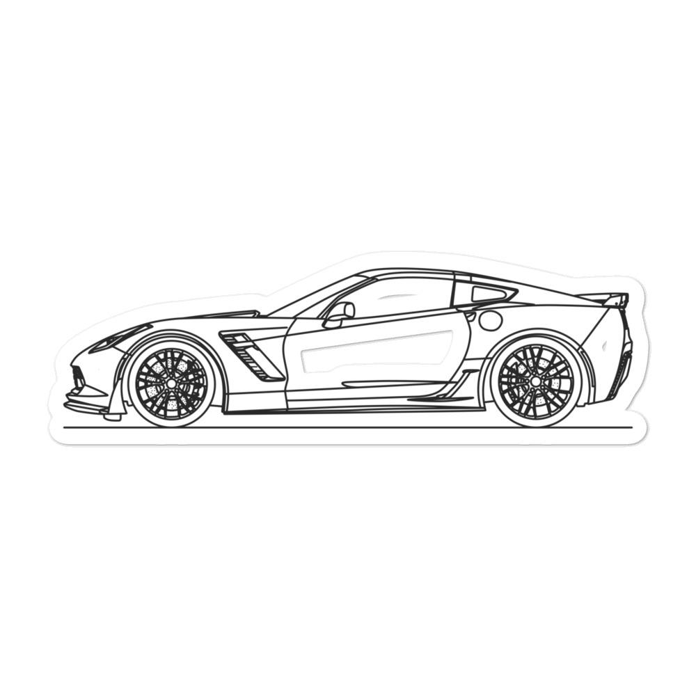 Chevrolet Corvette C7 Z06 Outline sticker design