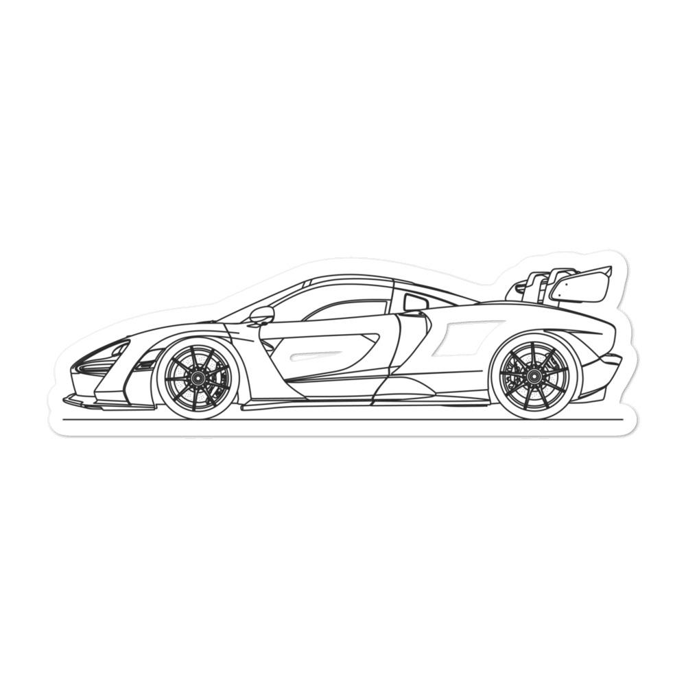 McLaren Senna Outline sticker on a laptop.