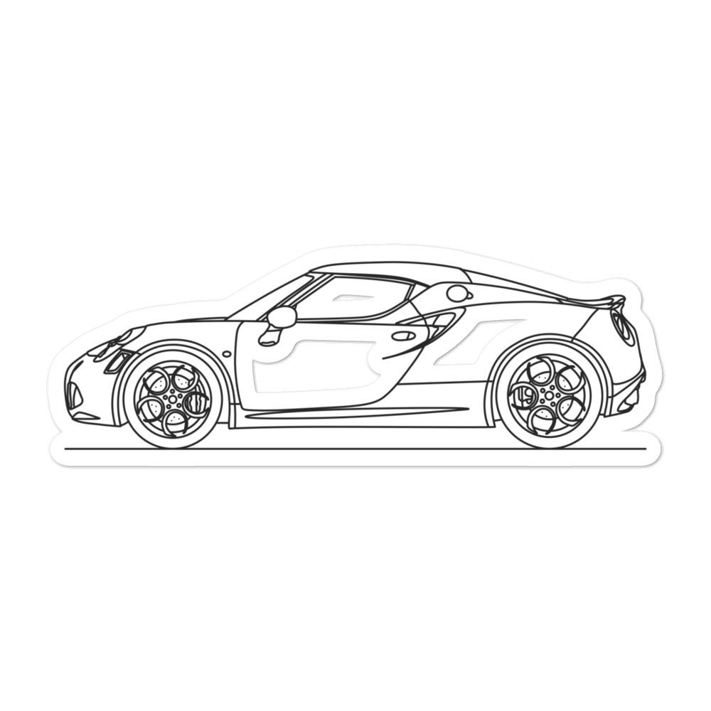 Alfa Romeo 4C Silhouette stylish car sticker design