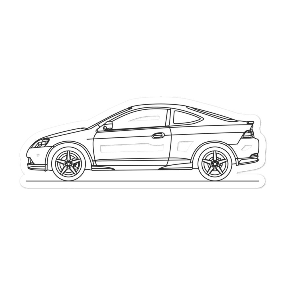 Acura RSX Type-S Outline sticker on laptop