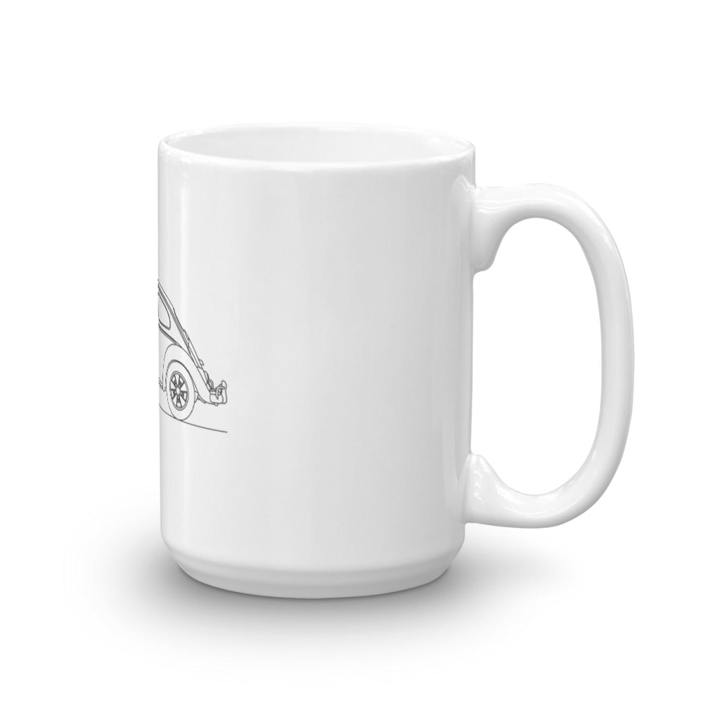 Volkswagen Beetle mug featuring DRM wheels design