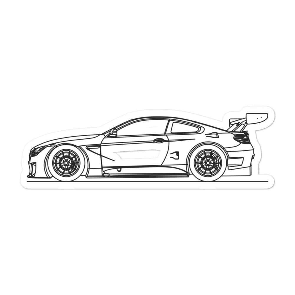 BMW F13 M6 GT3 Outline sticker on a wall