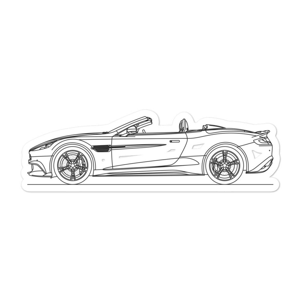 Aston Martin Vanquish S Volante Outline sticker design