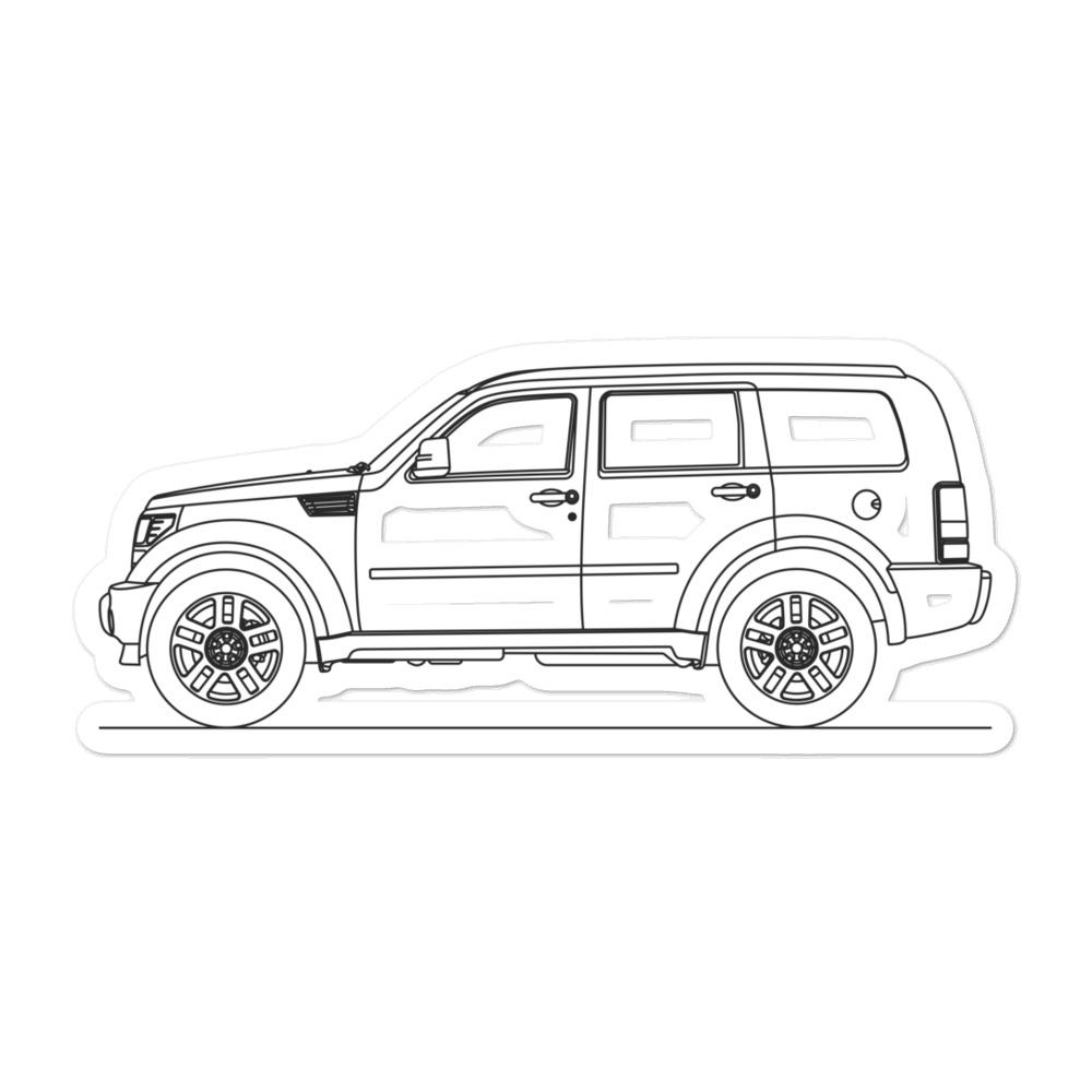 Dodge Nitro R/T Outline sticker on vehicle