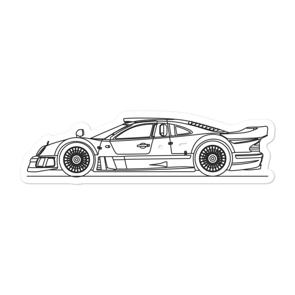 Mercedes-Benz CLK-GTR Outline sticker design example