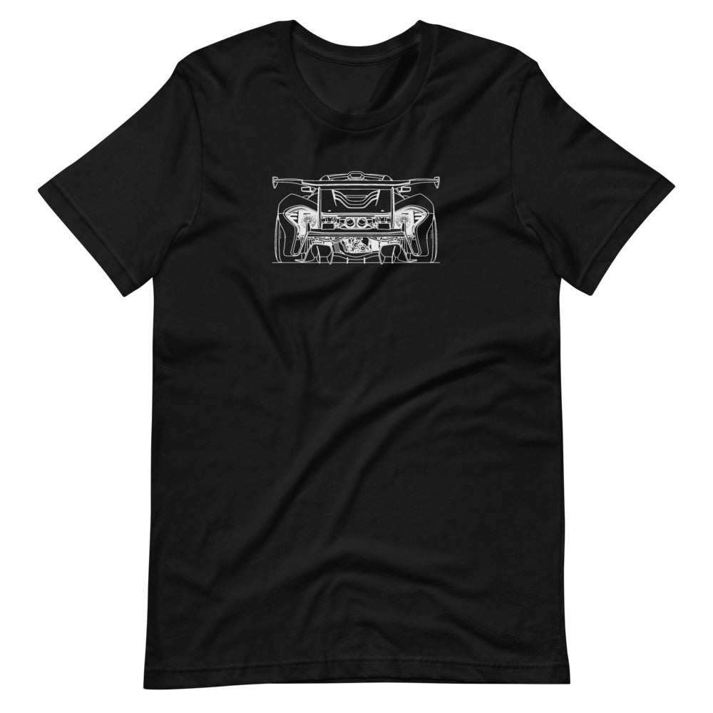 McLaren P1 GTR rear t-shirt design