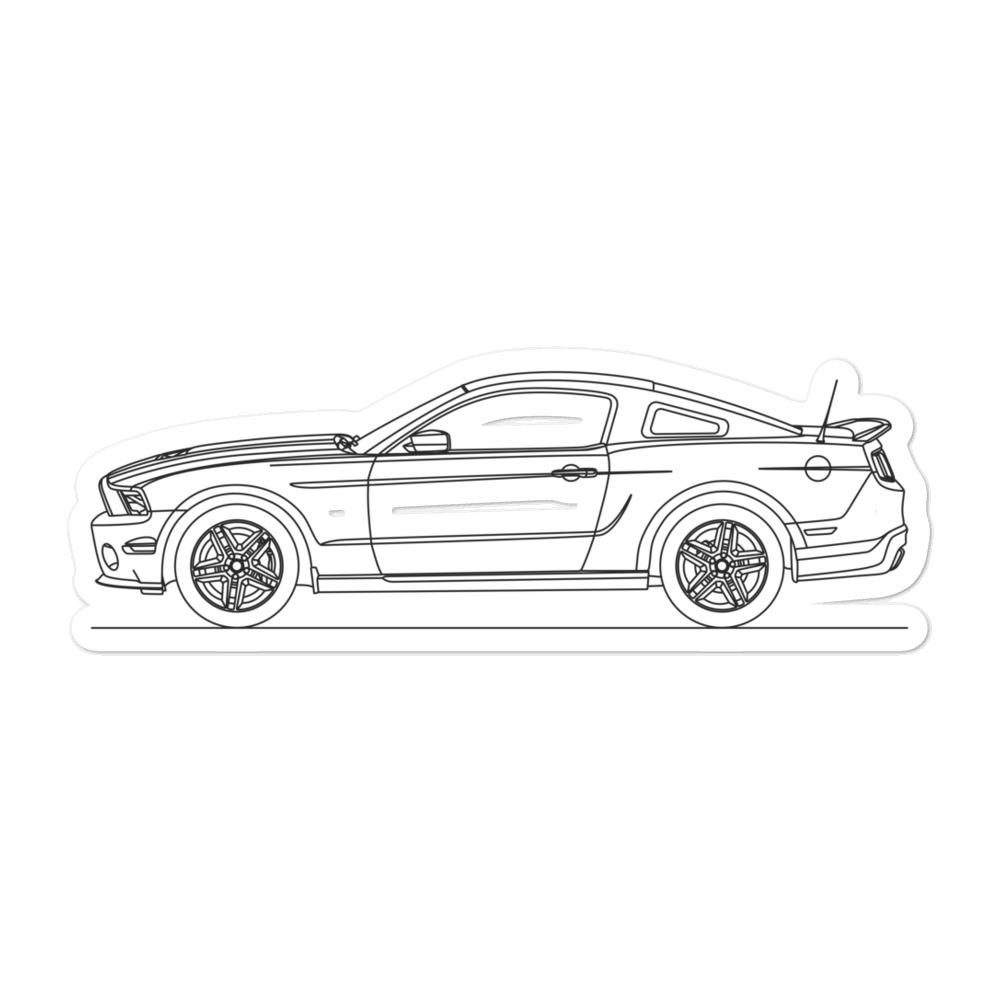 Ford Mustang GT500 S197 Silhouette sticker design