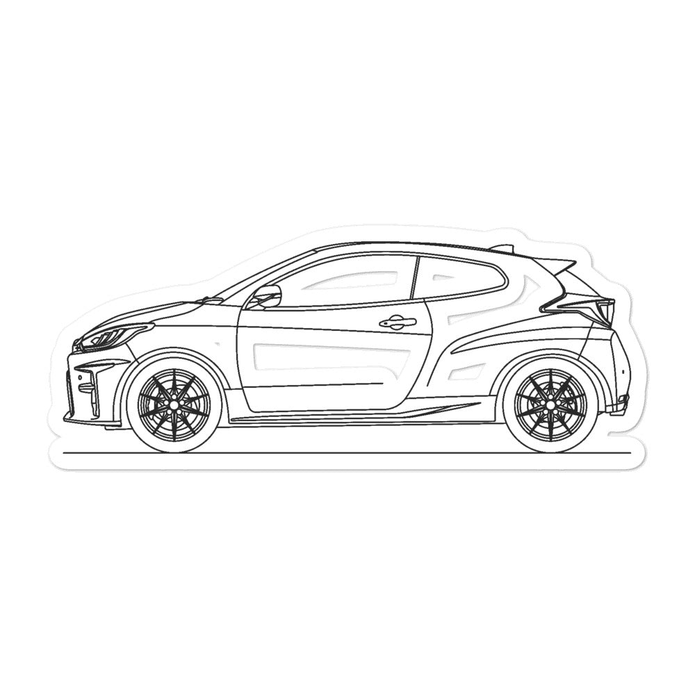Toyota Yaris GR XP210 Outline sticker design