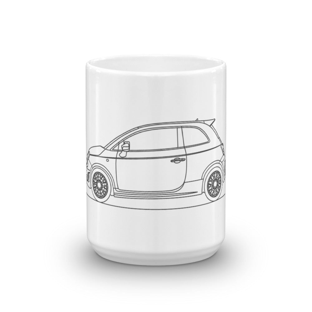 Fiat 500 Abarth mug with vibrant design