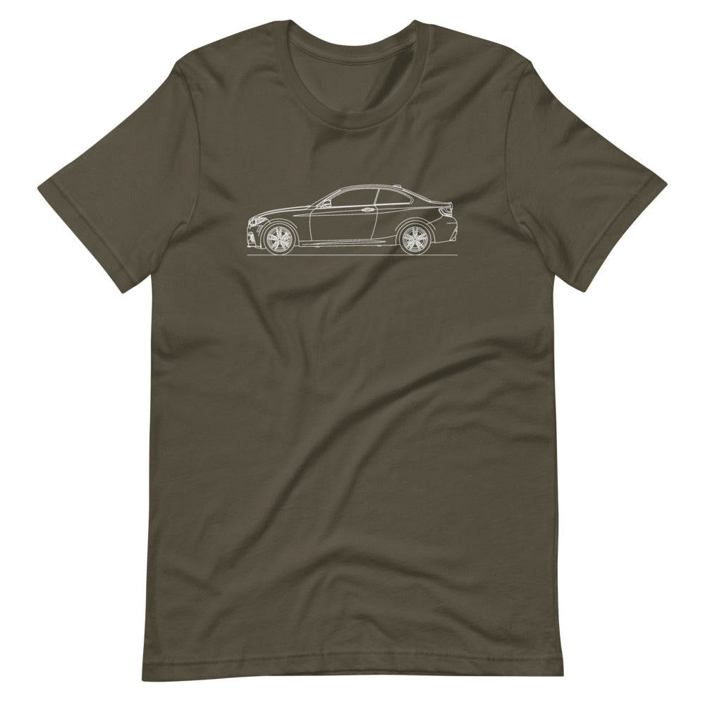 bmw f22 m235i t-shirt design in black