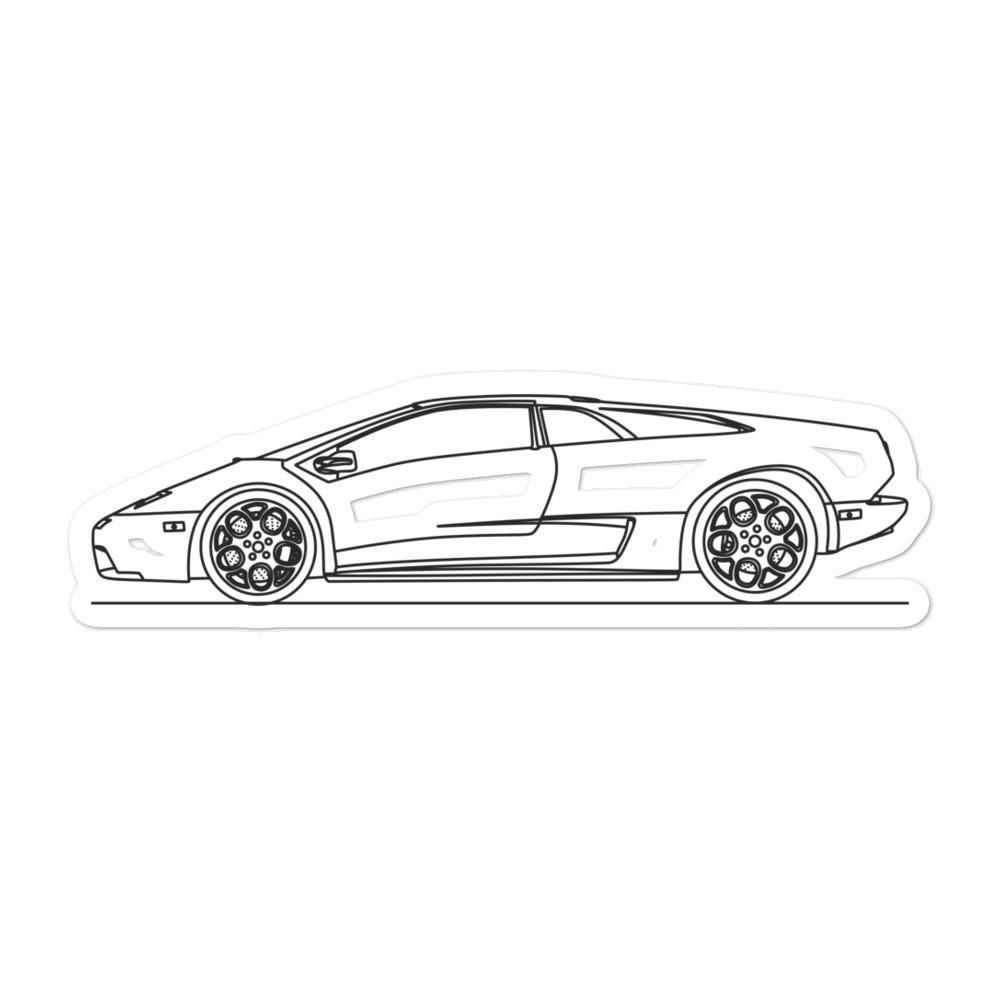 Lamborghini Diablo Outline sticker on a surface