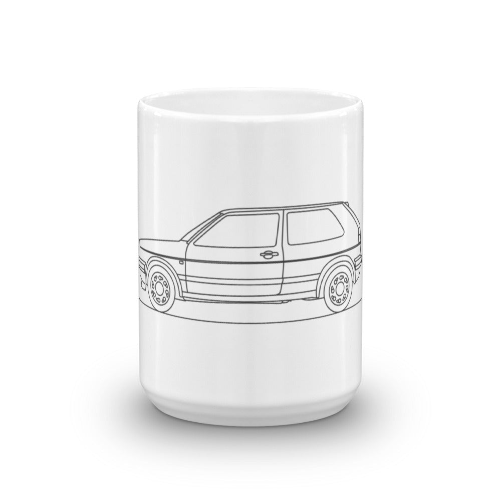 Volkswagen Golf II GTI mug with graphic design