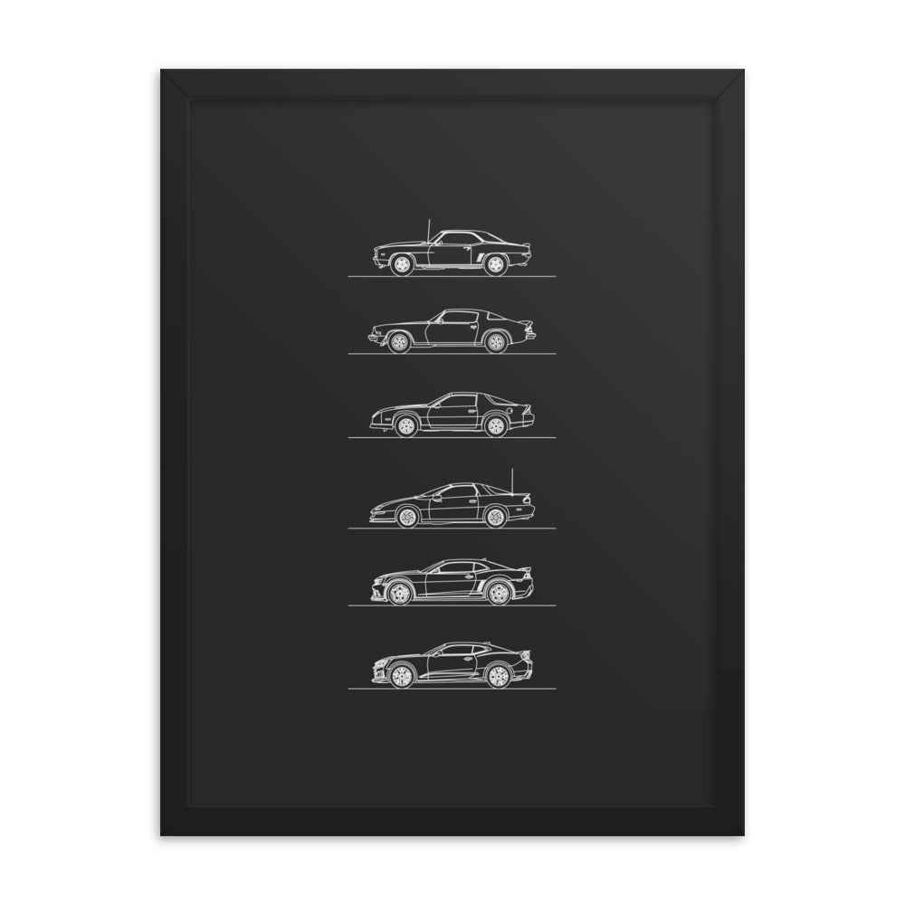 Chevrolet Camaro Evolution Outline art poster image
