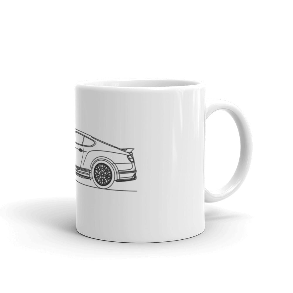 Mug featuring Bentley Continental Supersports Outline design