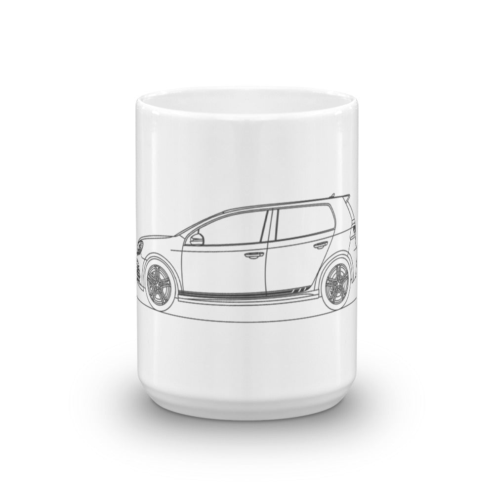 Volkswagen Golf VI R stripes mug design