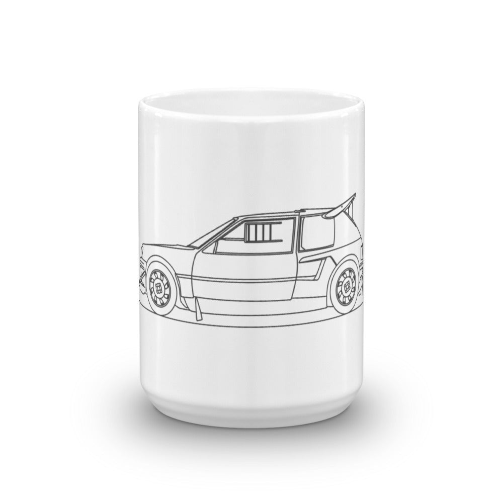Peugeot 205 T16 mug displayed on table