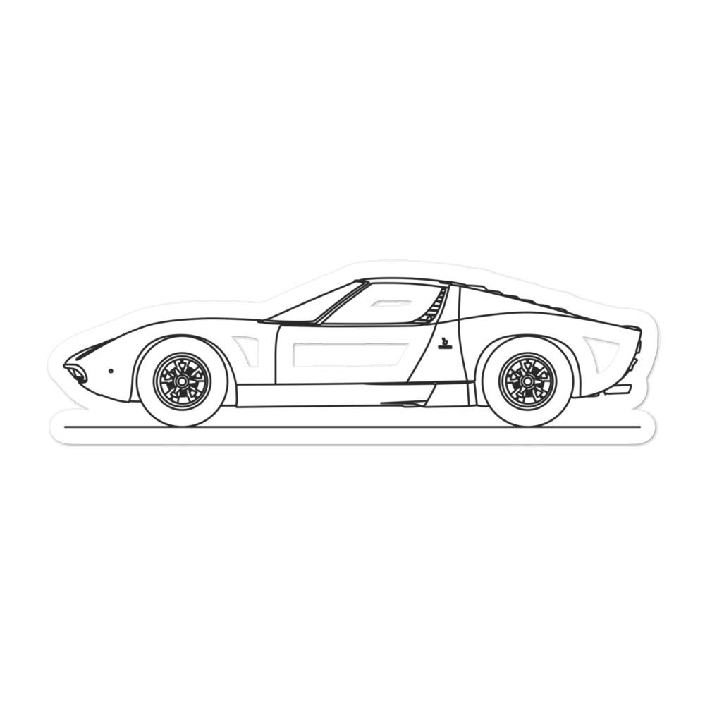 Lamborghini Miura Outline sticker on a surface
