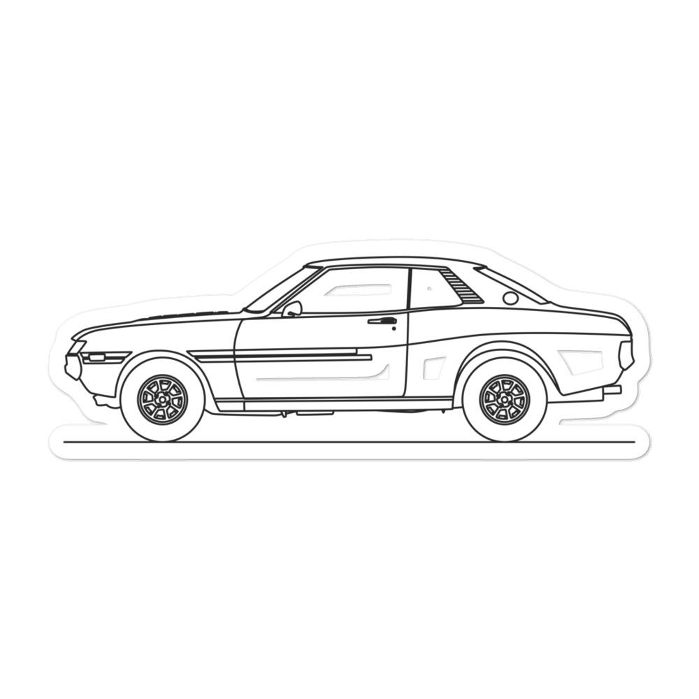 Toyota Celica A20 Outline sticker on vehicle