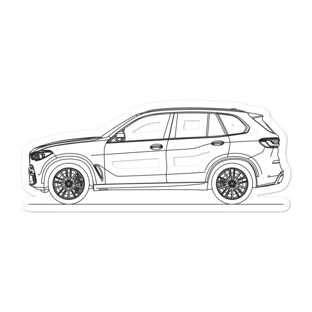 BMW G05 X5 Silhouette sticker on car surface