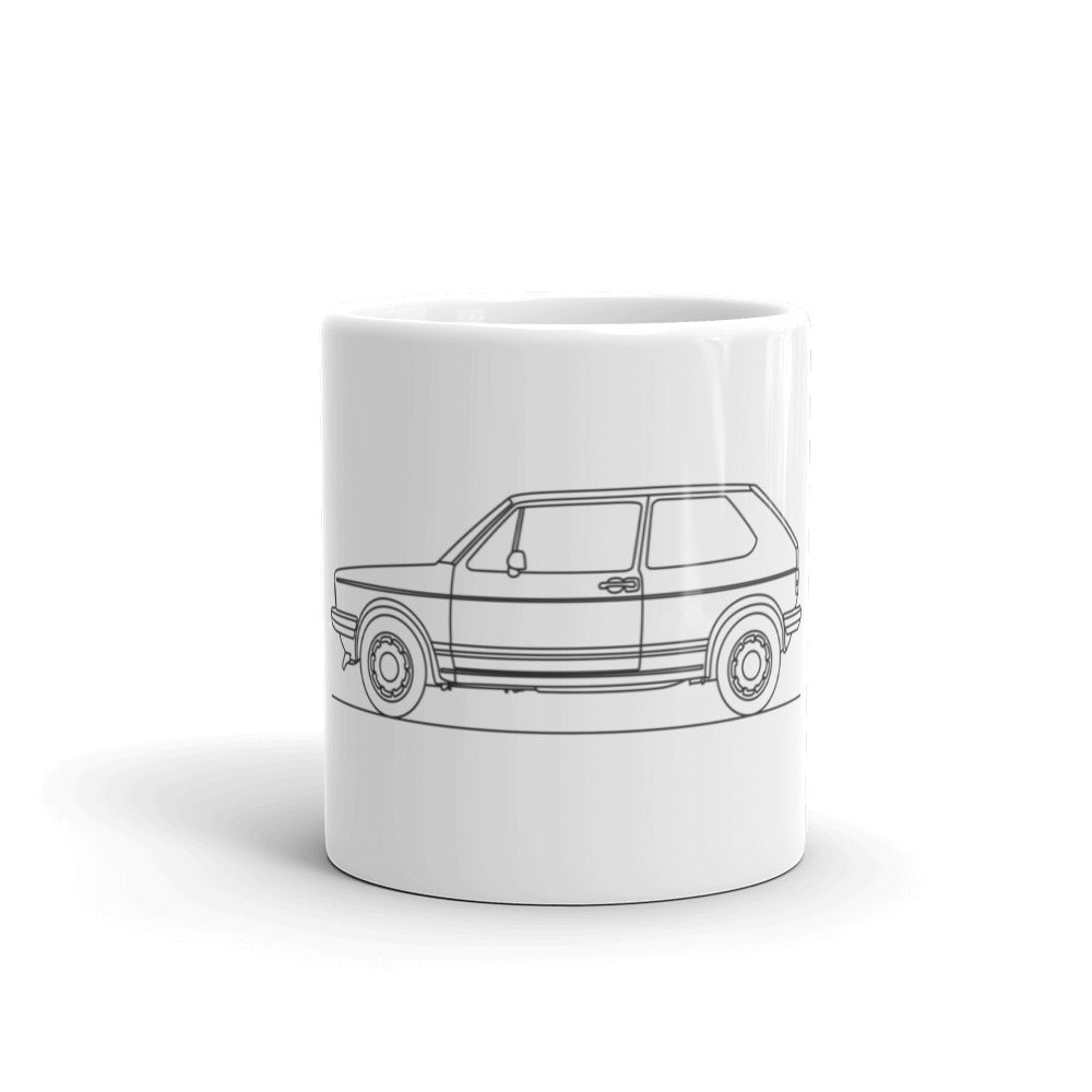 Volkswagen Golf GTI MK1 Outline Mug design
