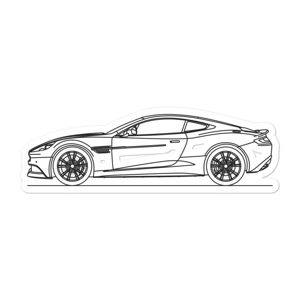 Aston Martin Vanquish Outline vinyl sticker design