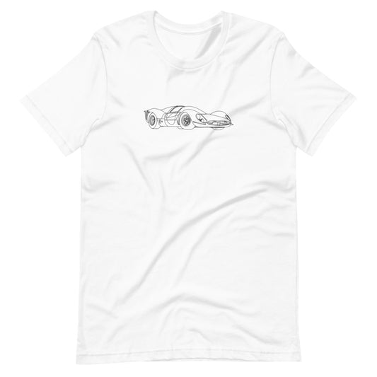 Ferrari 330 P4 silhouette t-shirt in vibrant design