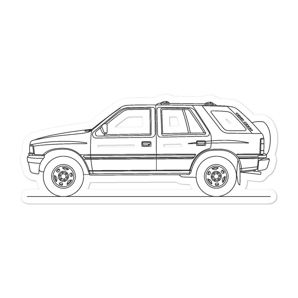 Isuzu Rodeo Outline sticker on a surface