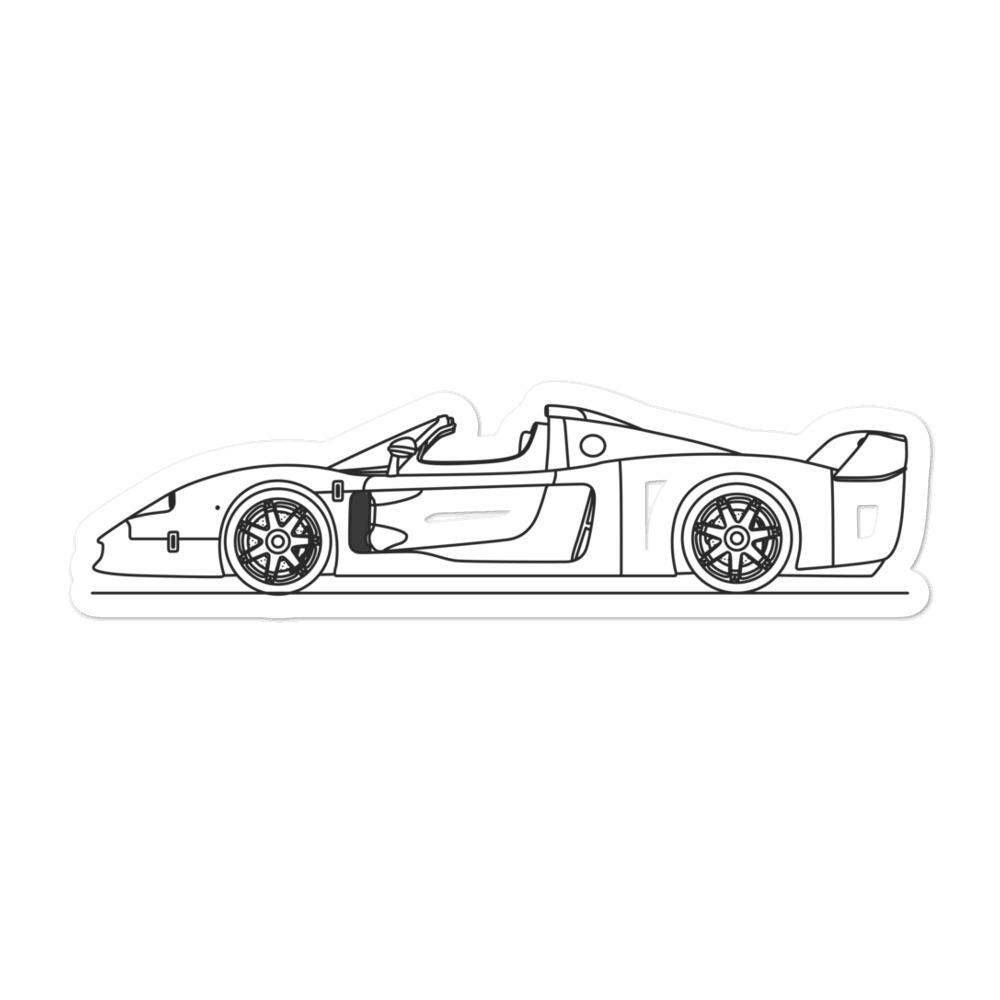 Maserati MC12 Silhouette sticker on a laptop