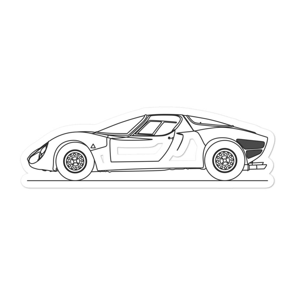 Alfa Romeo 33 Stradale Outline vinyl sticker design