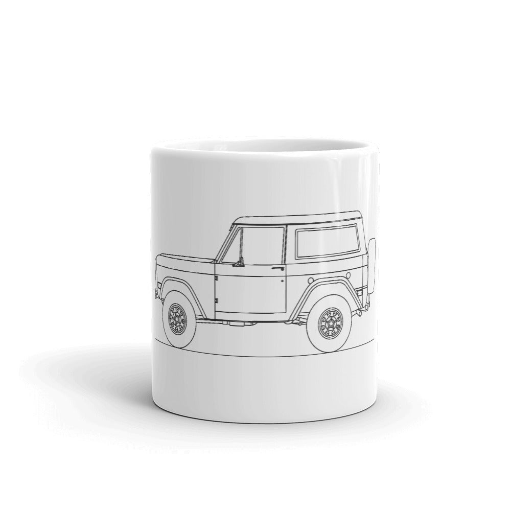 Ford Bronco 1st Gen Silhouette coffee mug design