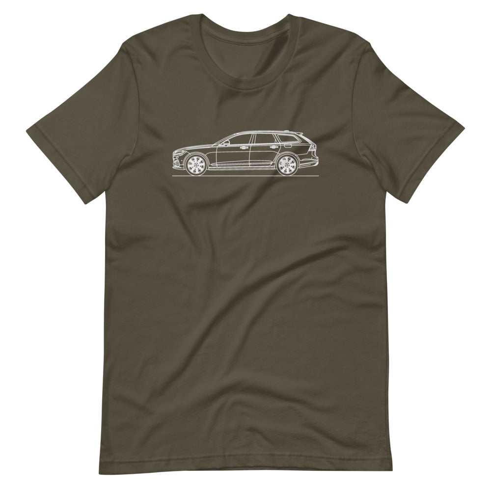 Volvo V90 T-shirt displayed on a mannequin