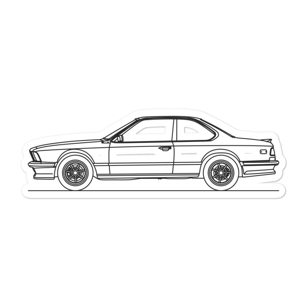 BMW E24 M635CSi Silhouette sticker on display