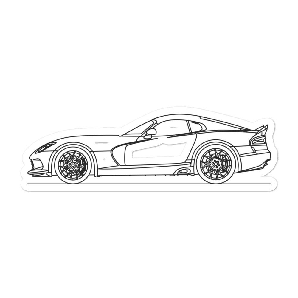 Dodge Viper 3rd Gen Outline sticker design displayed