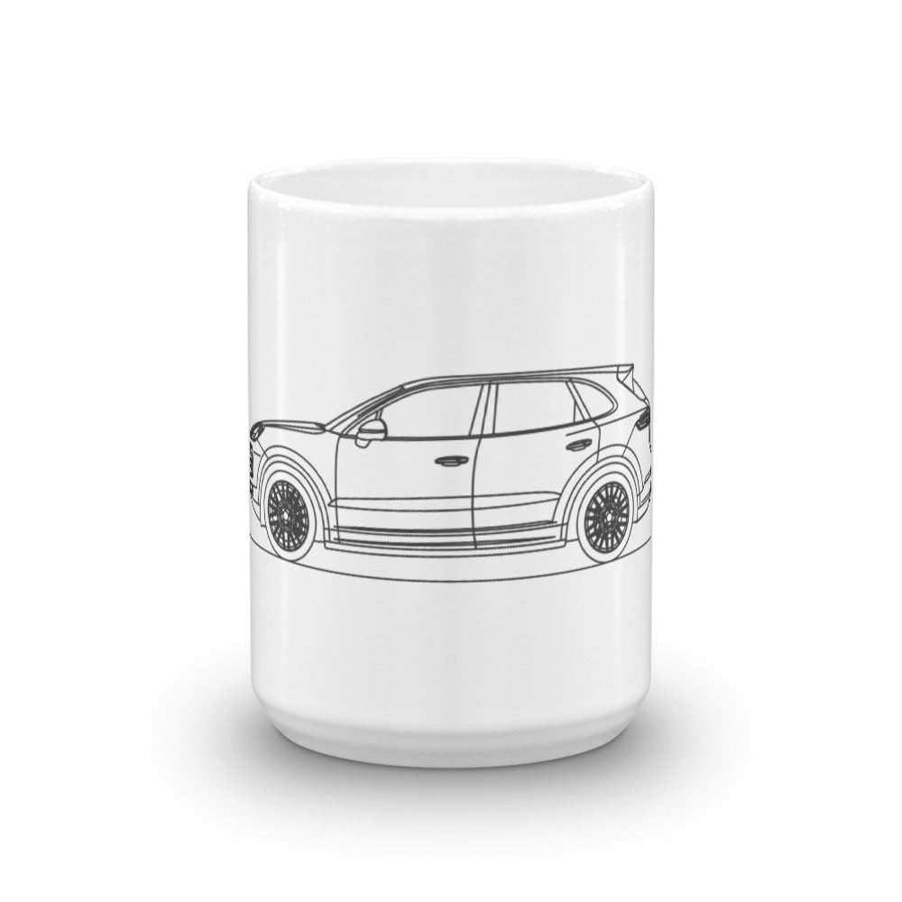 Porsche Cayenne S PO536 mug design displayed