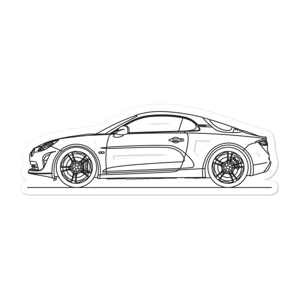 Alpine A110 Outline sticker on a surface