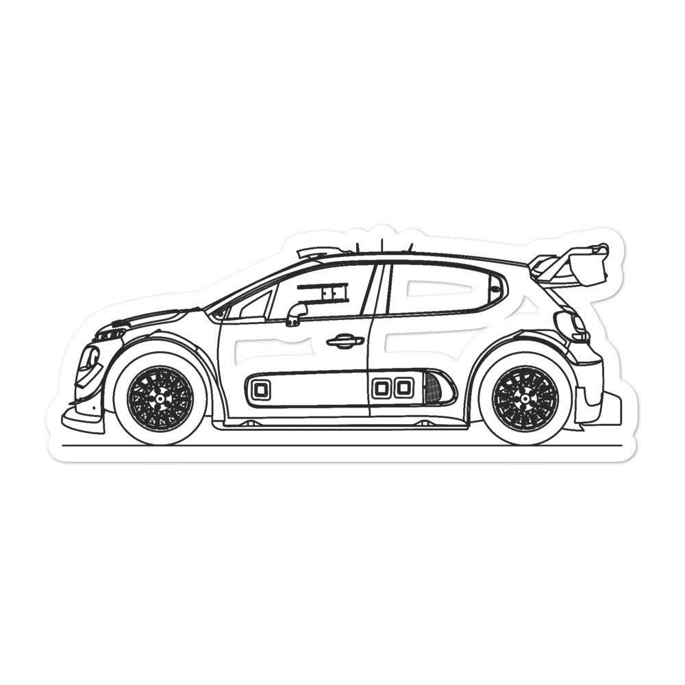 Citroën C3 2nd Gen WRC Outline sticker design