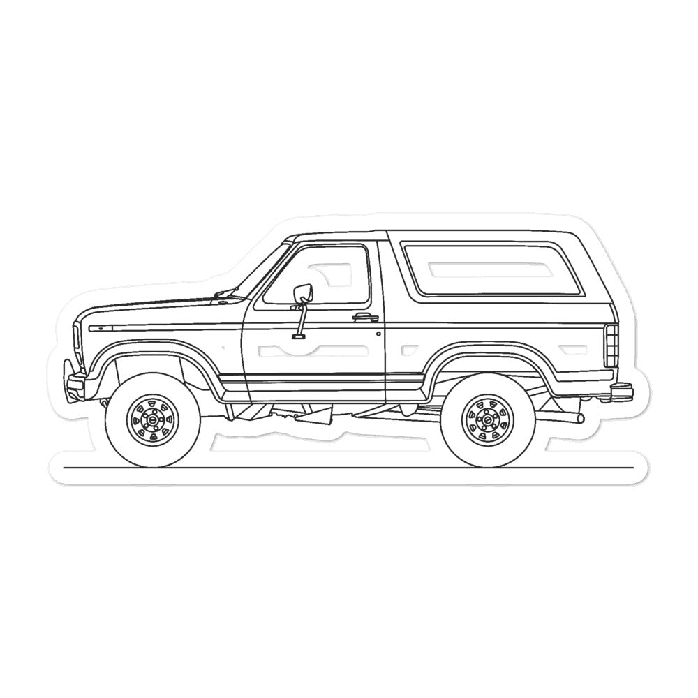Ford Bronco 2nd Gen Silhouette sticker design