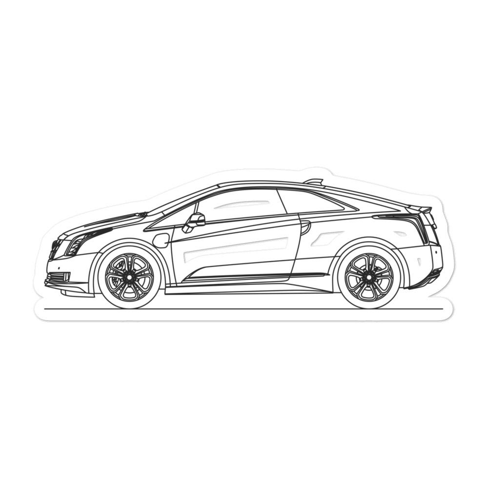 Cadillac ELR Outline sticker on a vehicle