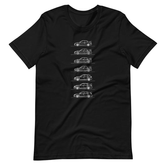 Subaru WRX Evolution t-shirt design display