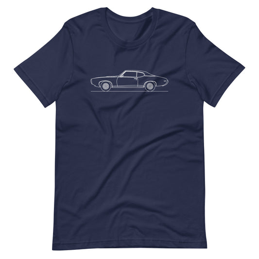Pontiac GTO 1st gen t-shirt displayed.