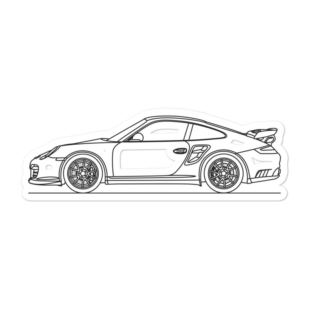 Porsche 911 997.1 GT2 Silhouette sticker design