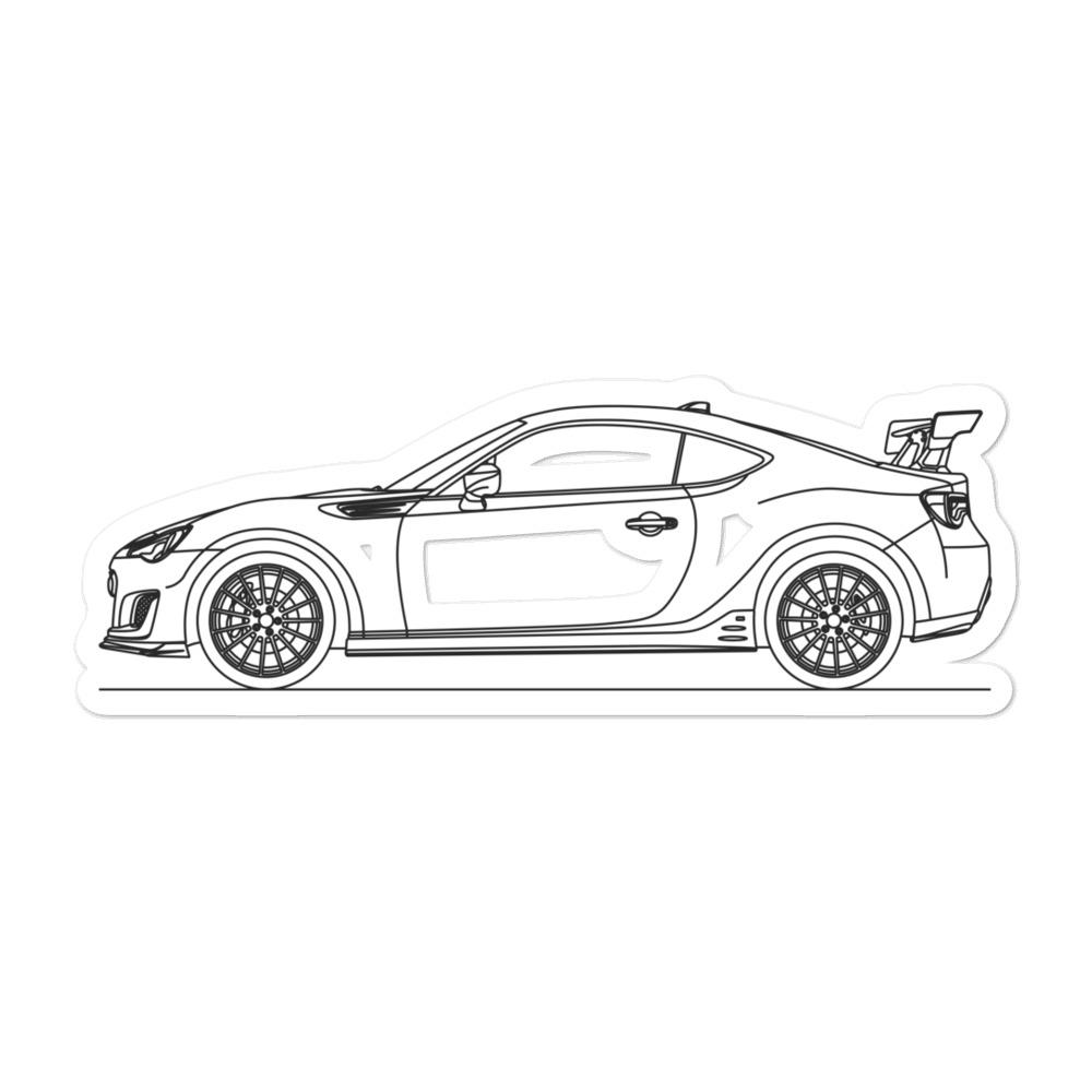 Subaru BRZ tS Outline sticker on a surface