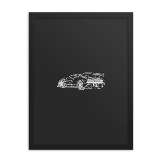 McLaren Senna Outline poster featuring dynamic design