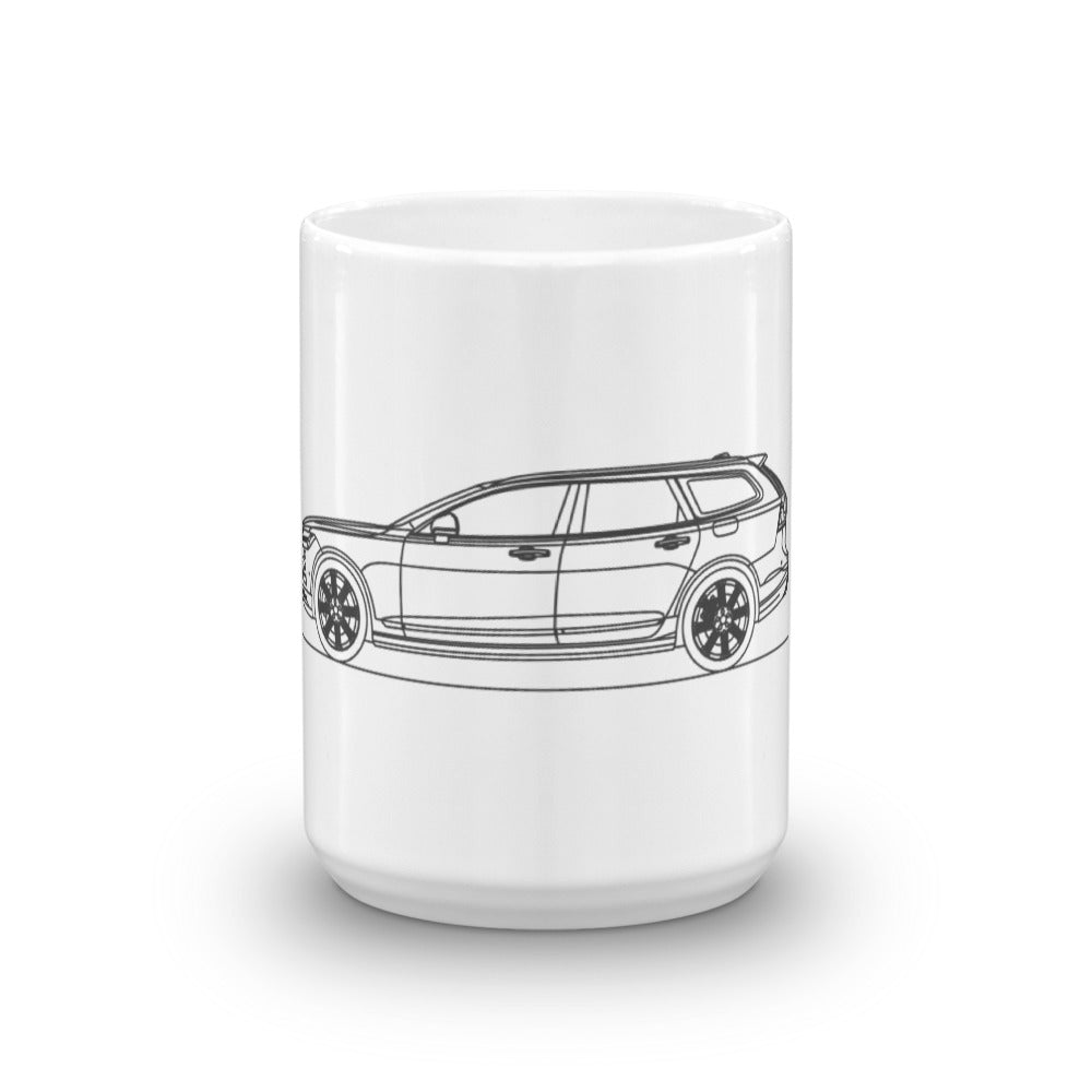 Volvo V90 mug on a white background