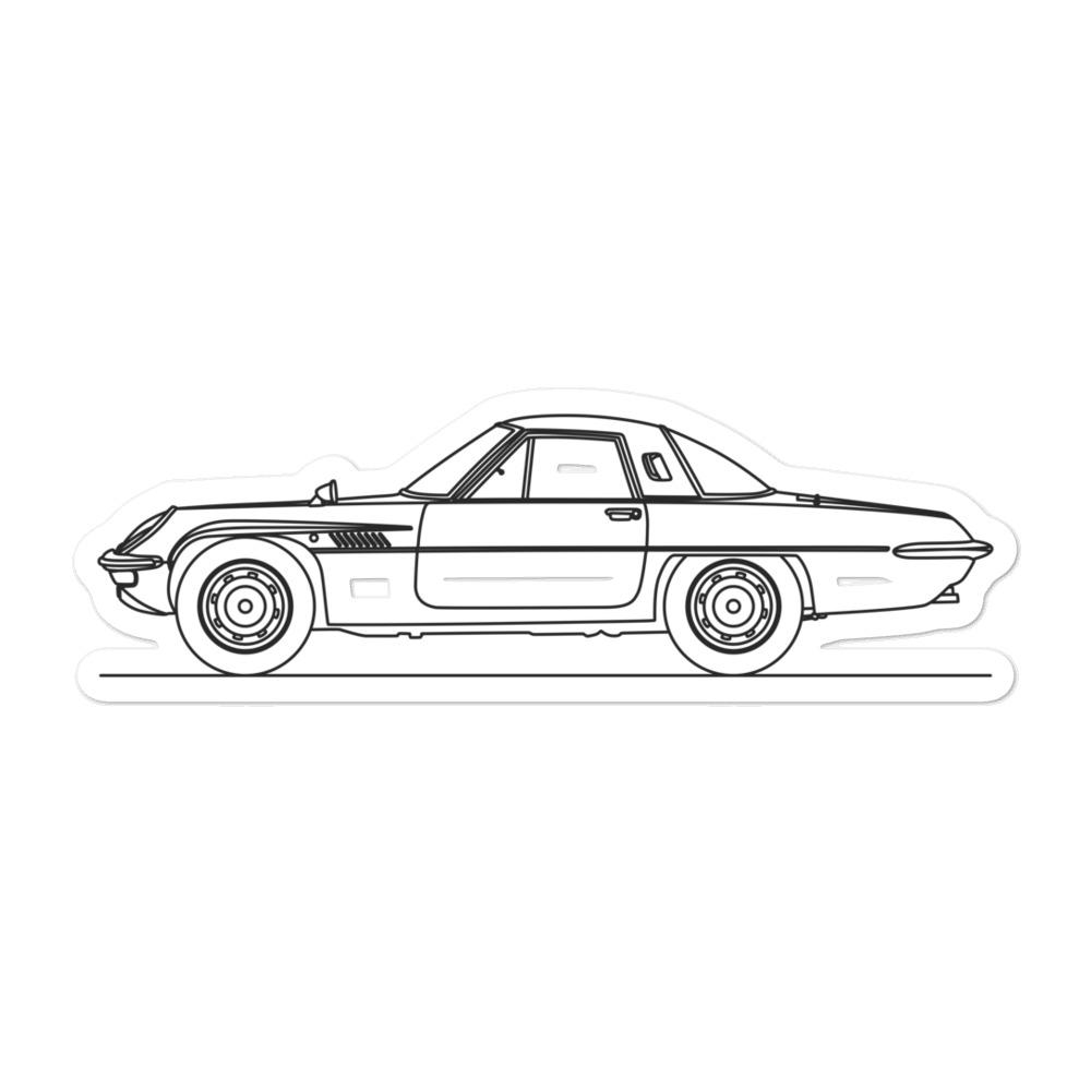 Mazda Cosmo Silhouette sticker on a surface
