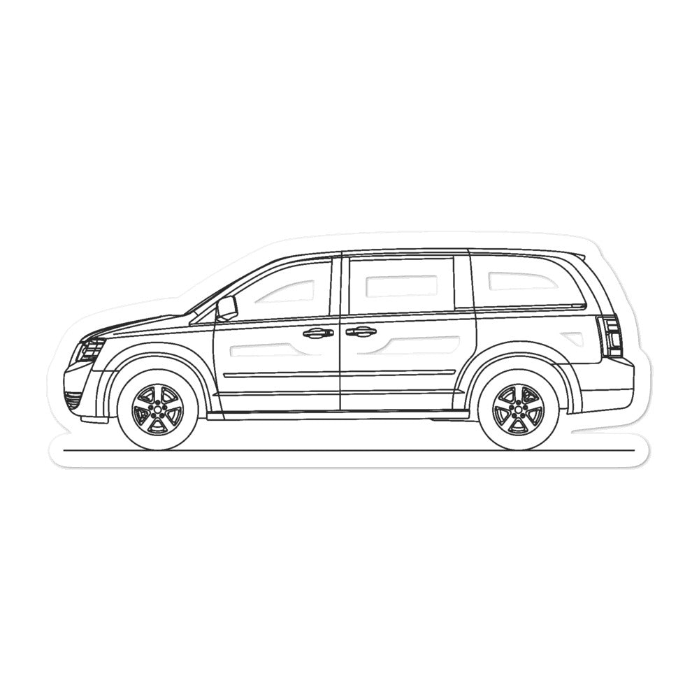 Dodge Grand Caravan 5th Gen Outline sticker design